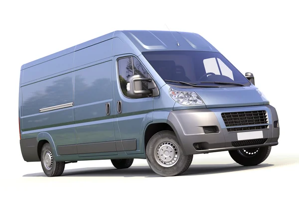 Blue commercial delivery van — Stock Photo, Image