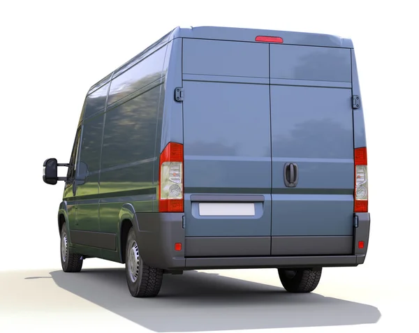 Blue commercial delivery van — Stock Photo, Image