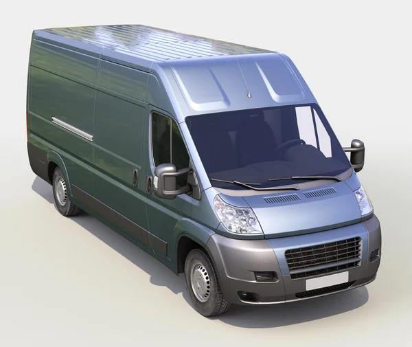 Blue commercial delivery van — Stock Photo, Image