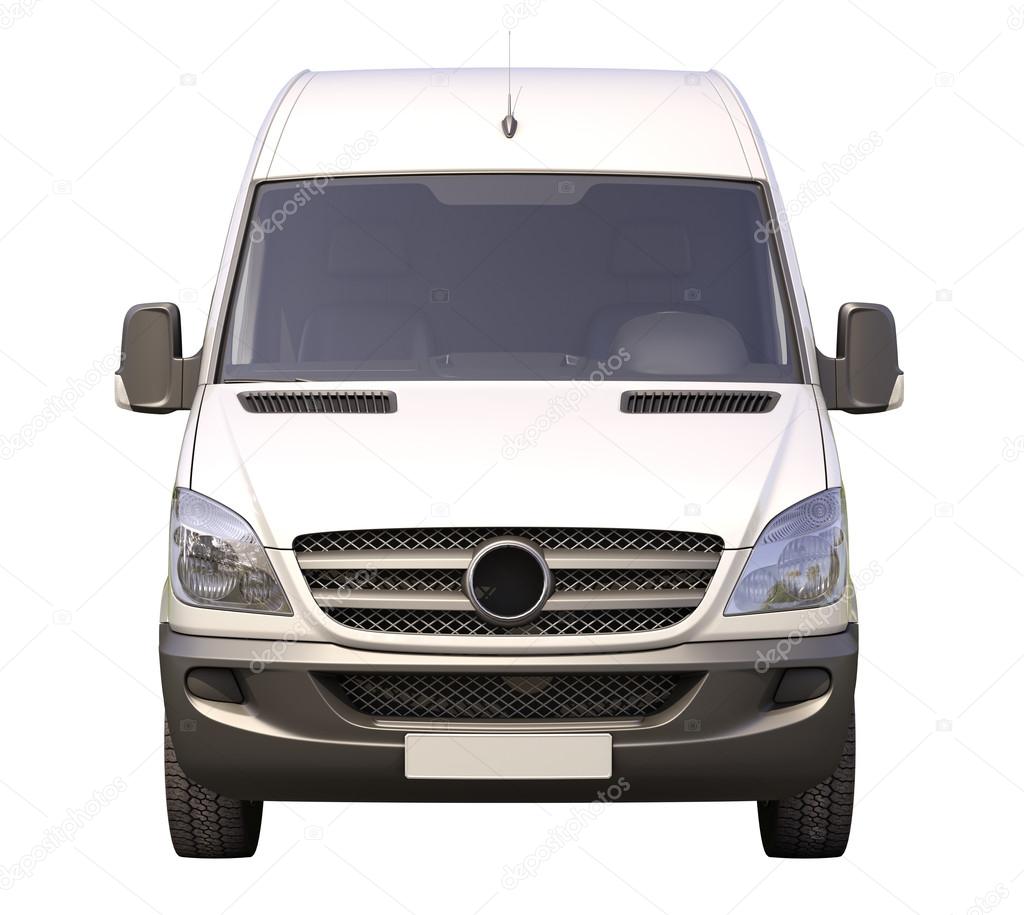 Commercial van isolated