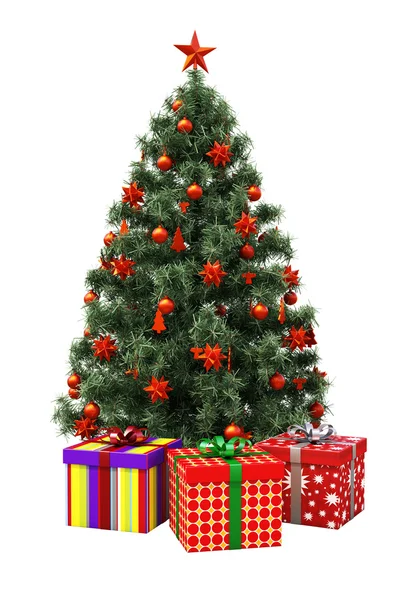 Árbol de Navidad aislado — Foto de Stock