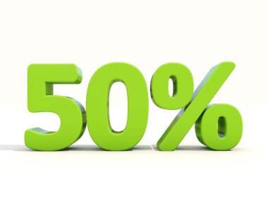 50 percentage rate icon on a white background clipart