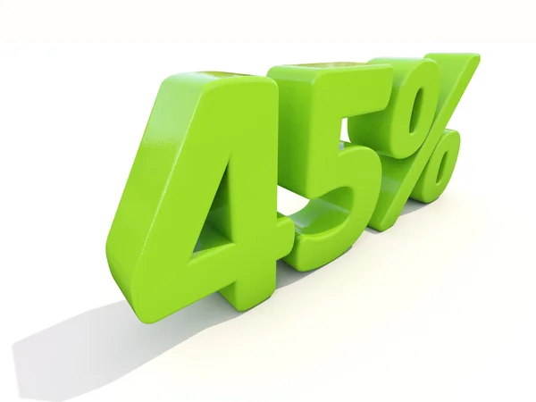45 percentage rate icon on a white background — Stock Photo, Image