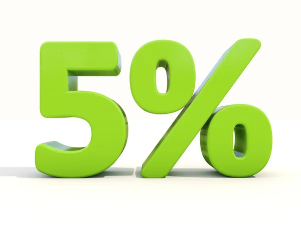 5 percentage rate icon on a white background — Stock Photo, Image