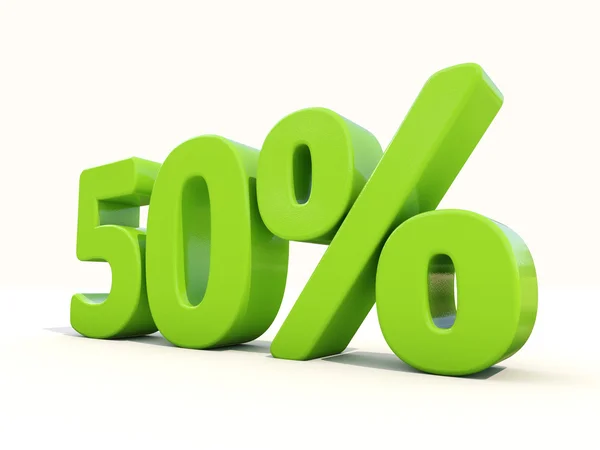 50 percentage tarief pictogram op een witte achtergrond — Stockfoto