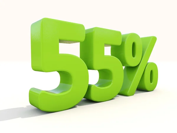 55 percentage rate icon on a white background — Stock Photo, Image