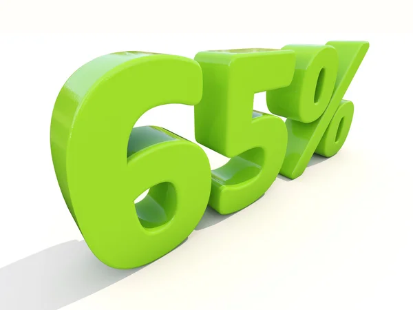 65 percentage rate icon on a white background — Stock Photo, Image