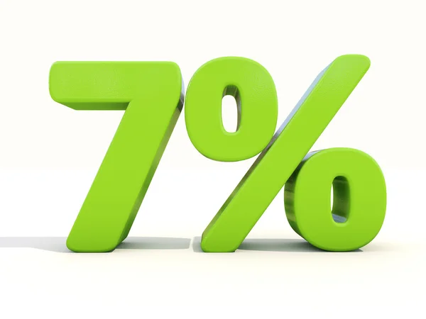 7 percentage tarief pictogram op een witte achtergrond — Stockfoto