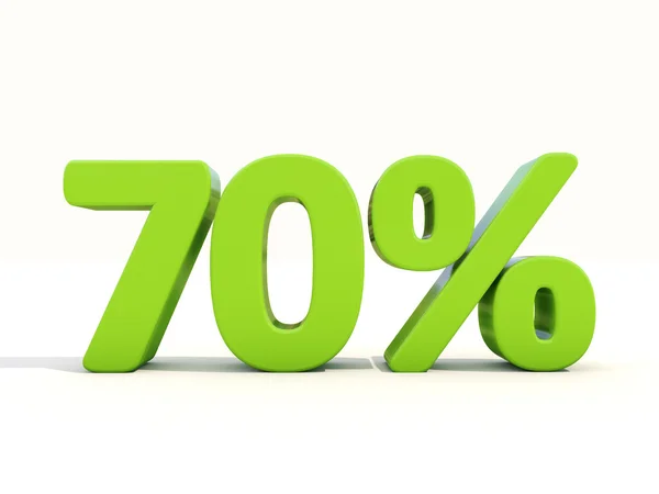 70% Rate-Symbol auf weißem Hintergrund — Stockfoto