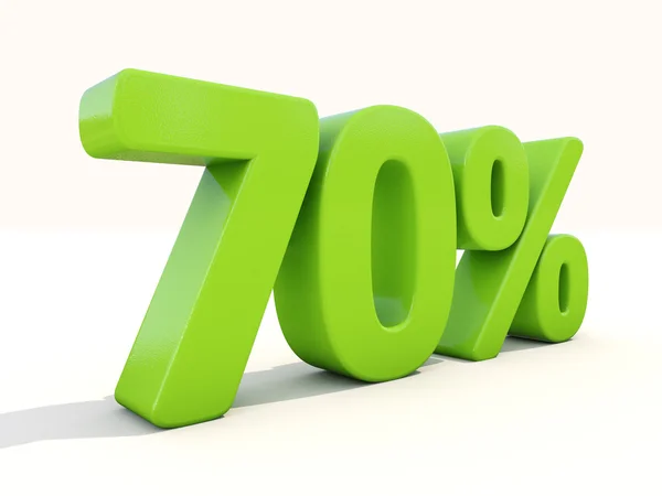 Icona del tasso percentuale 70 su sfondo bianco — Foto Stock