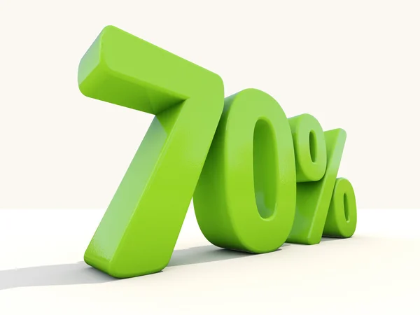 70% Rate-Symbol auf weißem Hintergrund — Stockfoto