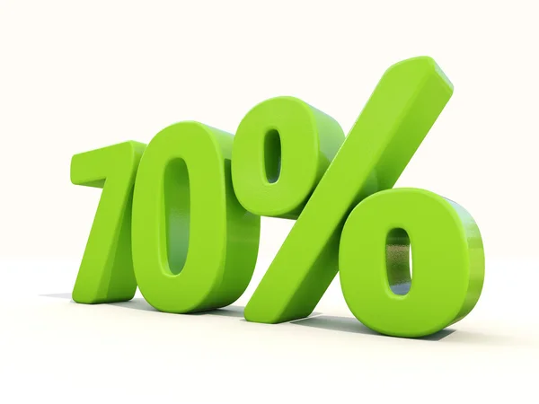 Icona del tasso percentuale 70 su sfondo bianco — Foto Stock