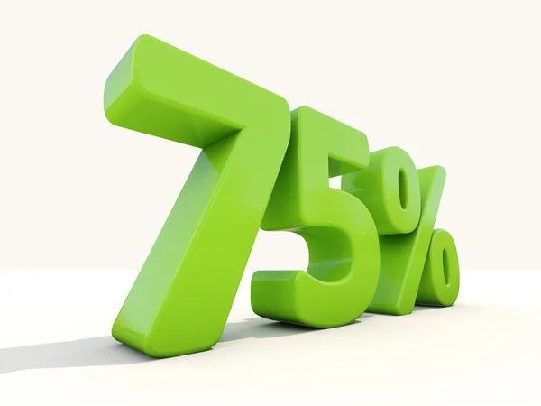 75 percentage rate icon on a white background — Stock Photo, Image