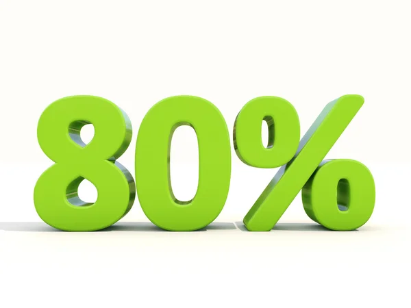 80 percentage tarief pictogram op een witte achtergrond — Stockfoto