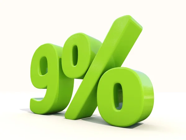 9 percentage rate icon on a white background — Stock Photo, Image