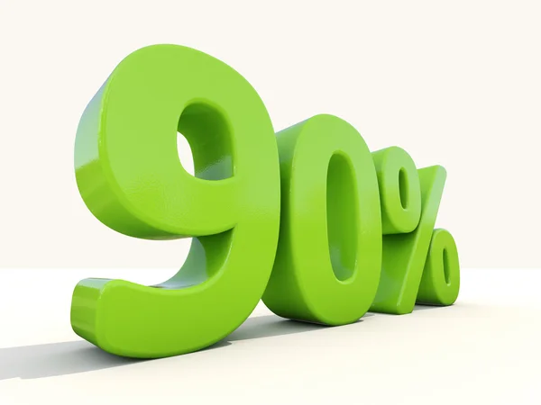 Icona del tasso percentuale 90 su sfondo bianco — Foto Stock