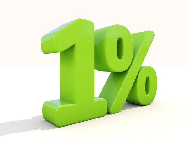 Значок процентной ставки на белом фоне
