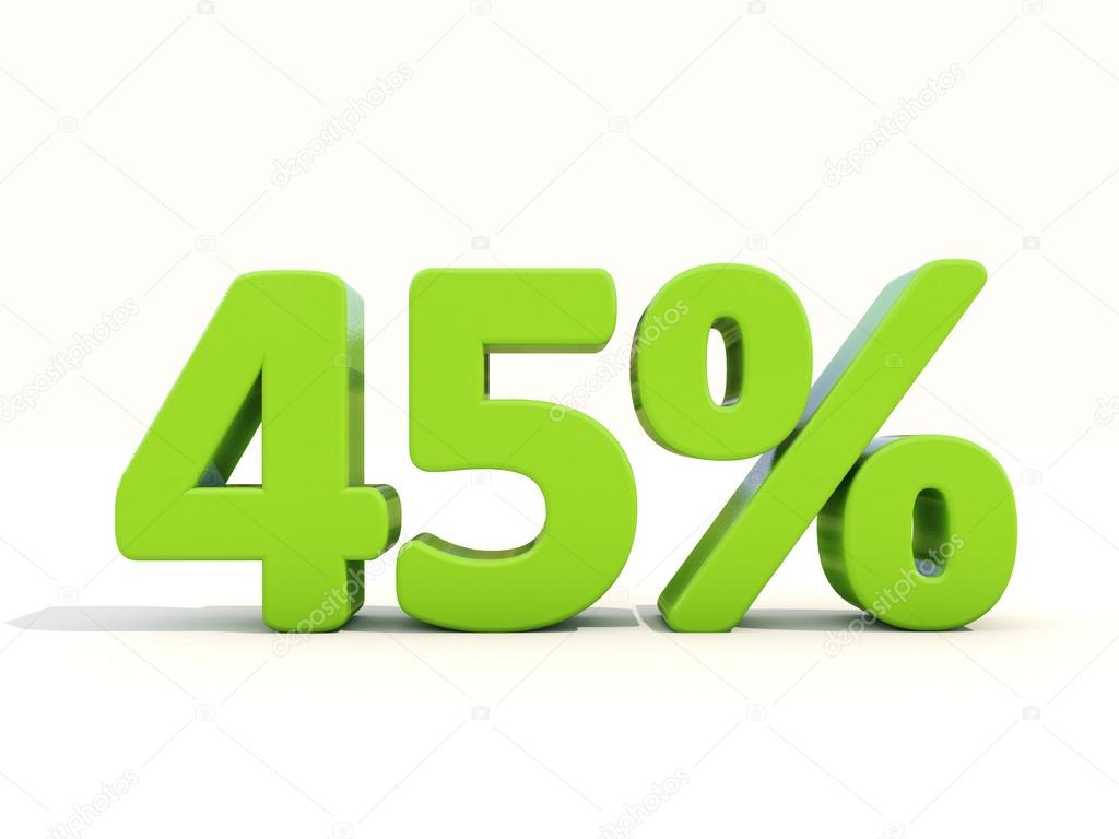 45 percentage rate icon on a white background