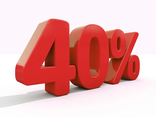 Icona del tasso percentuale su sfondo bianco — Foto Stock