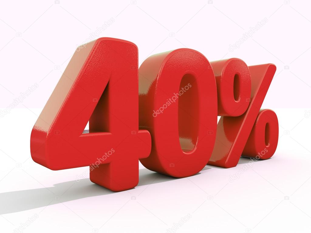 Percentage rate icon on a white background