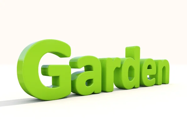 3d parola giardino — Foto Stock