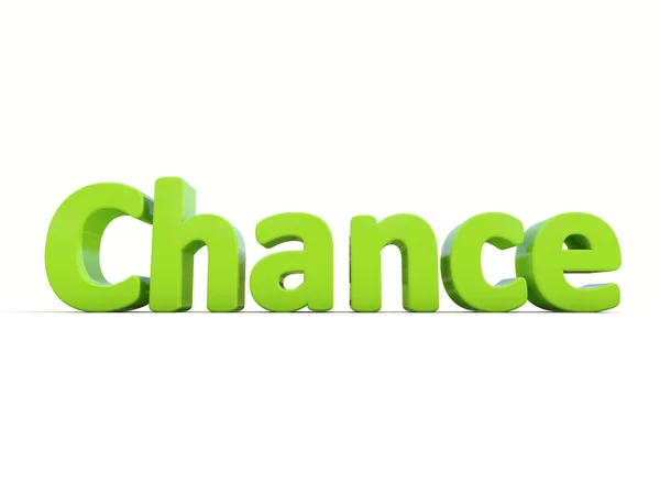 3d palavra chance — Fotografia de Stock