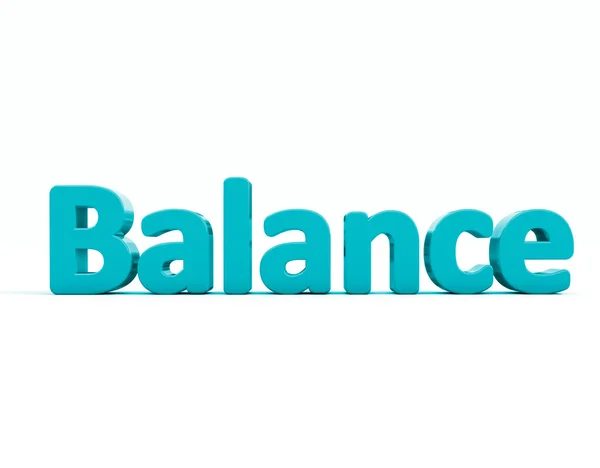 3d-Wort-Balance — Stockfoto