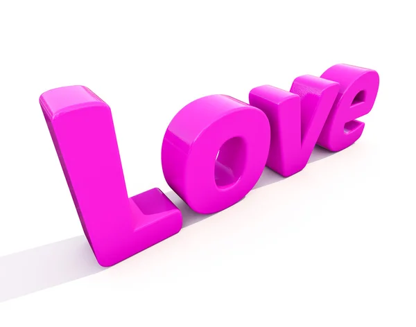 3D slovo láska — Stock fotografie