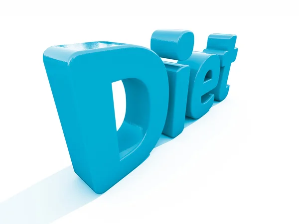 Dieta palavra 3d — Fotografia de Stock