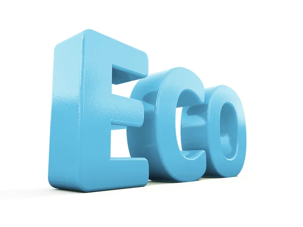 Иконка Eco на белом фоне. 3D иллюстрация — стоковое фото