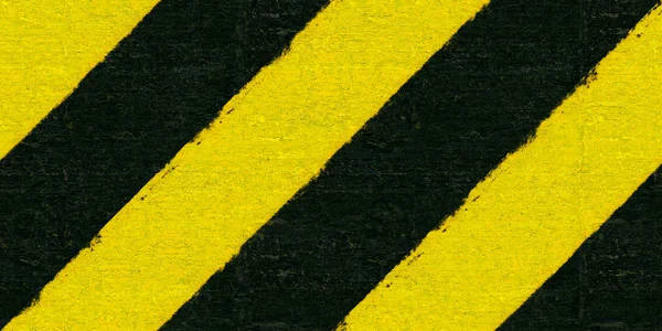 Avertissement texture rayures de danger noir et jaune — Photo