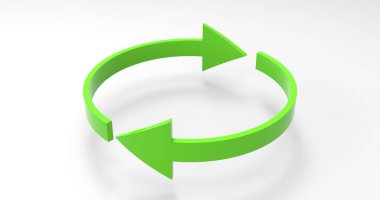 Yeşil Eko Geri Dönüşüm Okları, Oklarla Geri Dönüşümlü Simge ve Simgesi