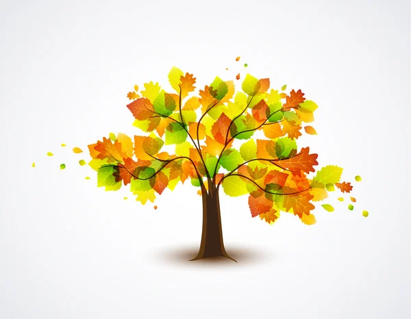 Autumnal tree — Stock Vector