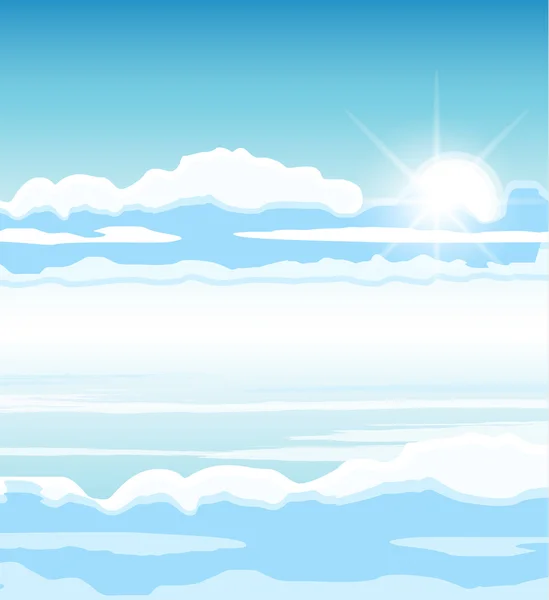 Cielo con nubes — Vector de stock