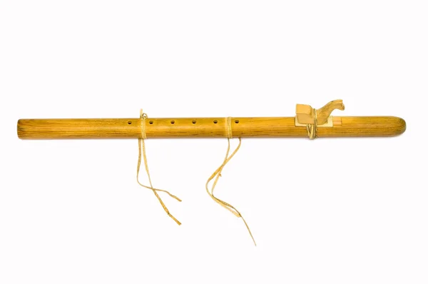 Dřevěná flétna. — Stock fotografie
