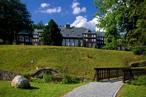 Spa stad av charles fontänen. — Stockfoto