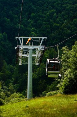 Teleferik Moravyalı karstik içinde.