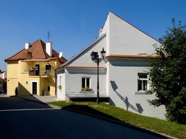 Het oude Joodse gedeelte van de stad boskovice. — Stockfoto