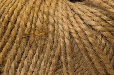 Bir ip yumağının ayrıntılı görüntüsü. Farklı kullanımlar için arkaplan.