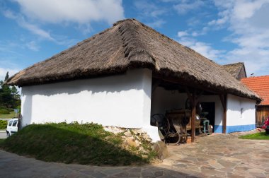 Old folk architecture. Museum of folk living and pearling. Senetarov village, South Moravia, Czech Republic.