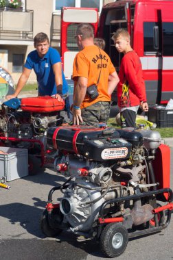 Sosuvka Voluntary Firefighters Association Cup. Date 04 September 2022. Sosuvka municipality, South Moravia, Czech Republic. Competition of young firefighters in firefighting sports.