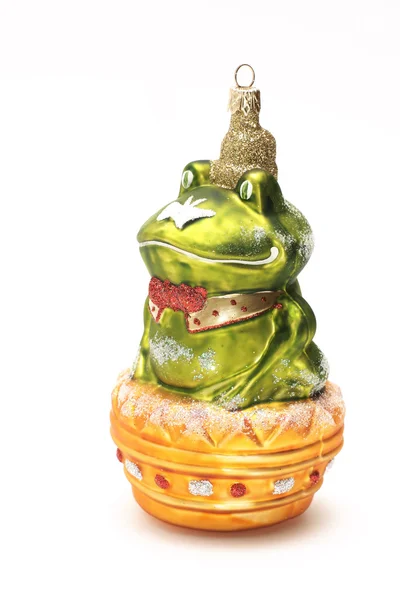 Noel, frog biblo Cam süsler — Stok fotoğraf