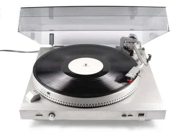 Draaitafel, audio, voor het afspelen van vinylplaten, uit de jaren tachtig van vorige eeuw — Stockfoto