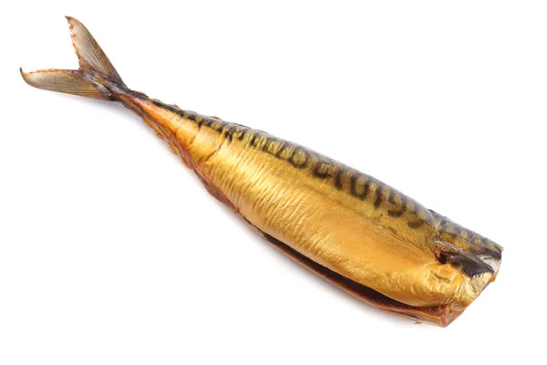 füme uskumru, karkas baş izole üzerinde beyaz arka plan olmadan