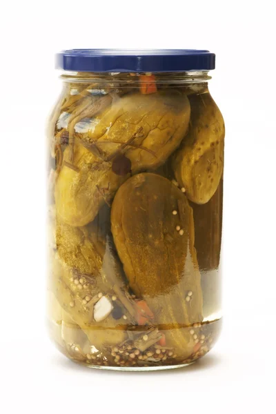 Pickles in a jar — Stock Photo, Image