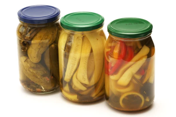 Pickles in a jar — Stock Photo, Image