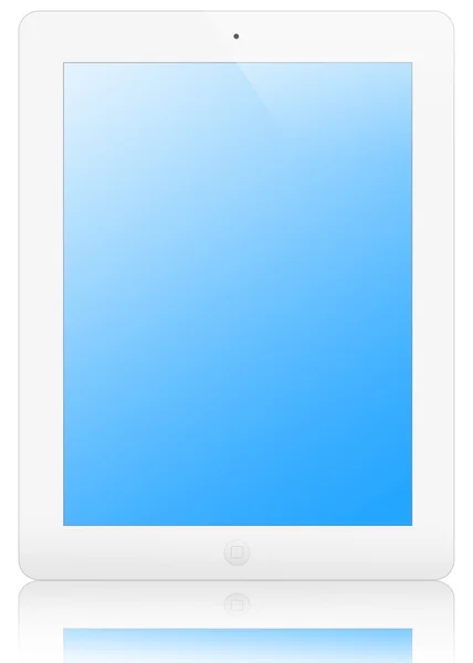 Illustration of white iPad 2, with clipping path — Stock Photo, Image