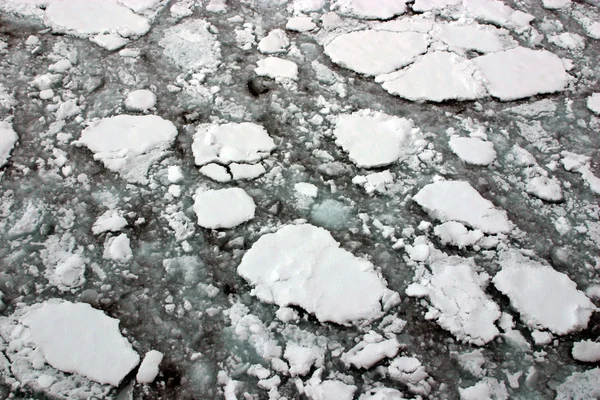Isen smälter i havet, svartvitt Foto — Stockfoto