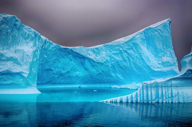 Iceberg in the sea with HDR effect clipart