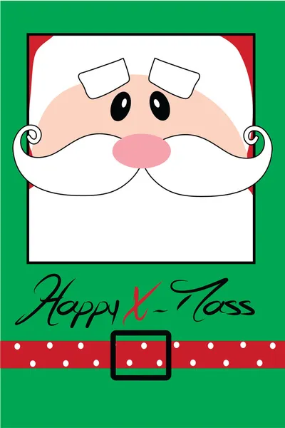 Feliz Navidad postal con Santa — Vector de stock